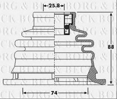 BORG & BECK bcb6209 -  Пыльник, приводной вал